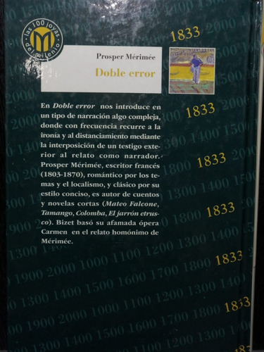 Doble Error Prosper Mérimée Editorial Millenium Tapa Dura