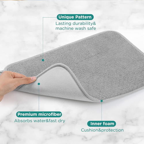 Geeric Tapete De Microfibra Para Secar Platos, Almohadilla D