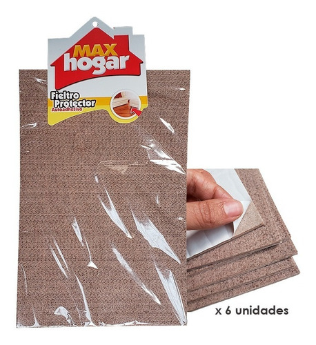 Fieltro Protector Adhesivo X 6 Unidades 300x200mm Max Hogar