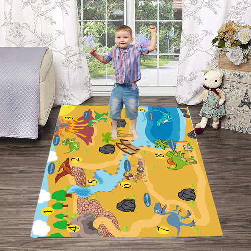 Set2 Tapete Educativo Alfombra Animada Dinosaurio Abc Pista Ciudad