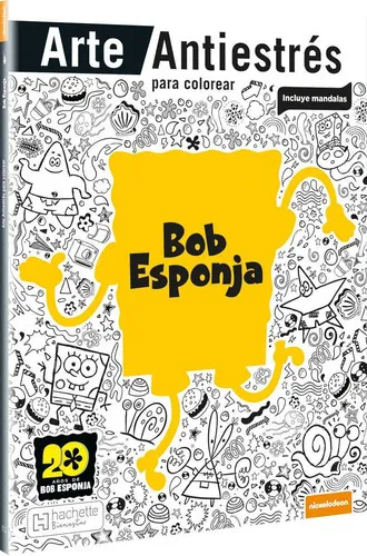 Arte Antiestres Cubierta De Piel Bob Esponja Con Mandalas