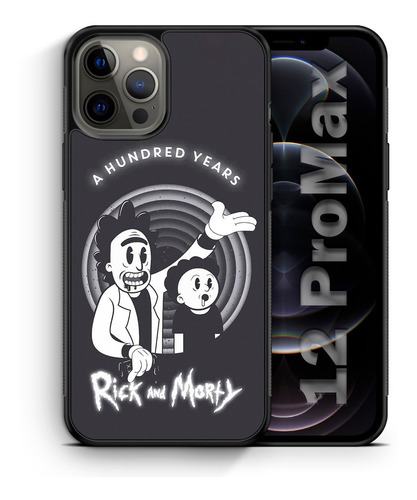 Funda Protectora Para iPhone Rick Y Morty 100 Años Tpu Case