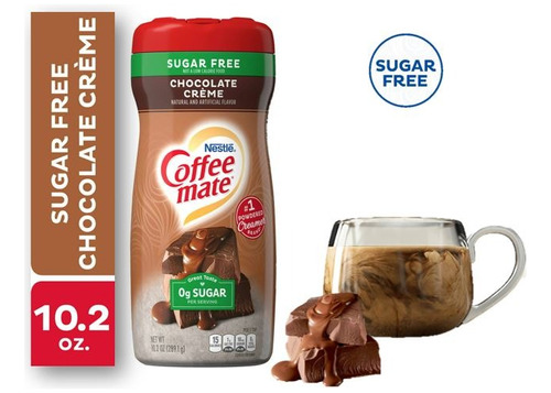 Coffee Mate Chocolate Creme Sugar Free / Sin Azúcar 289g Imp