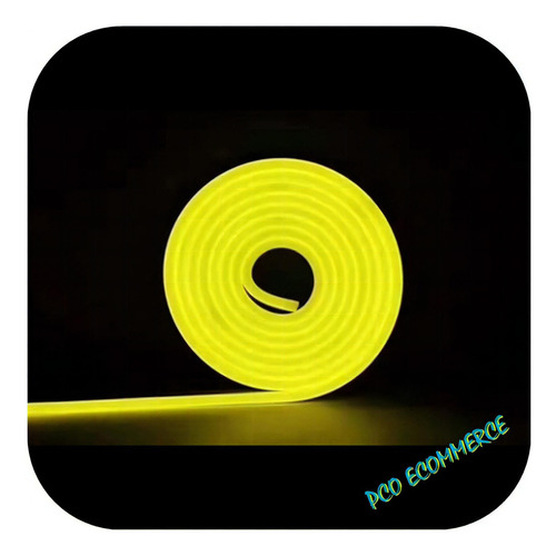 Fita Neon Led Alto Brilho 5m Flexível Prova D´água 12v Bq Cor da luz Amarelo Limão