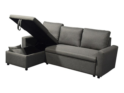 Mueble Tela Sofa Cama Tipo L C/ Almacenamiento 2.26x1.45m 