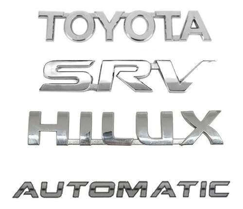 Kit Emblemas Toyota Hilux 05/15 Automatic