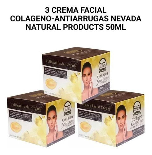 Crema Facial Colágeno-antiarrugas Nevada Natural Products X3