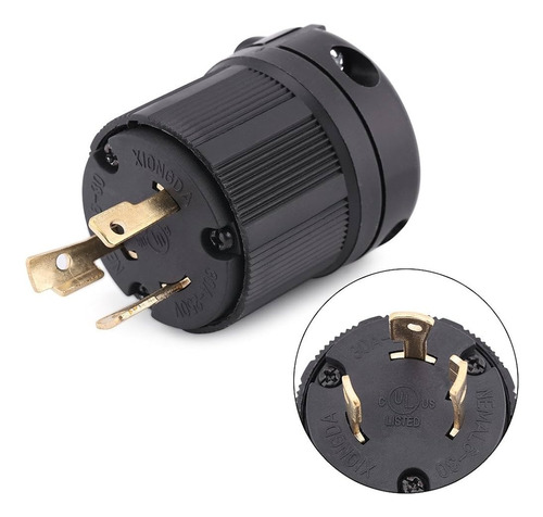 Conector Enchufe Macho Nema 3 Pata Trifásico 30a Planta Elec