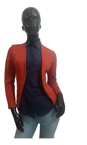 Imagen 3 de 4 de Blusa/camisa Dama Vestir Manga Corta Moderna Fina Tendencia