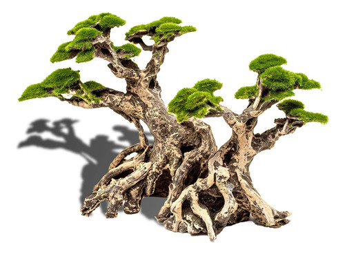 Novelsite Decoracion Para Pecera, Arboles Bonsai Con Musgo S