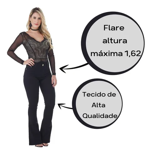 Calça flare cheap para baixinhas hering