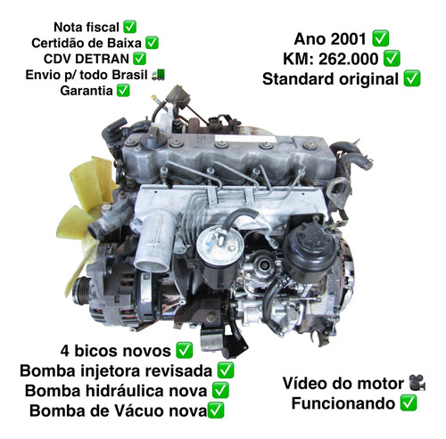 Motor Mwm 2.8 Sprint Mecânico 132cv Completo Funcionando (Usado)