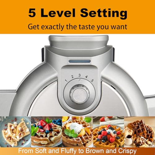Máquina Para Hacer Waffles, Waffle Maker Vertical Belga Con