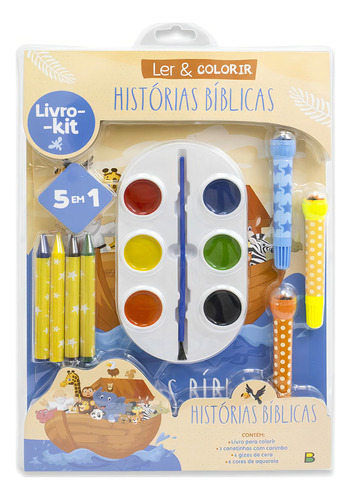 Livro Kit Ler & Colorir Bíblia para Colorir a Todolivro Capa Mole Edição 1 em Português 2024 Editora Brasileitura