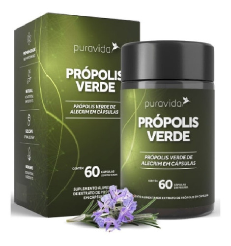 Própolis Verde (60 Cápsulas) - Pura Vida