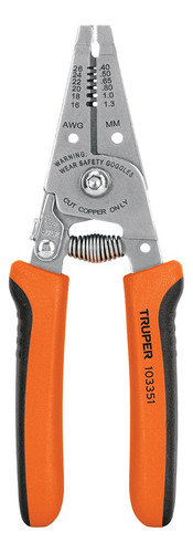 Pinza 6 Pela Cables, 20 A 10 Awg, Truper. 103351