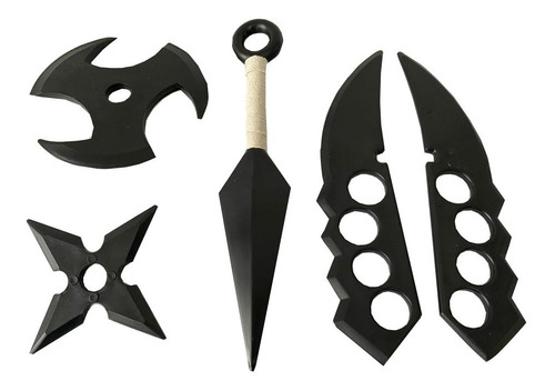 Set Naruto- 1 Kunai / Asuma X2/ Bandana / Shuriken /estrella