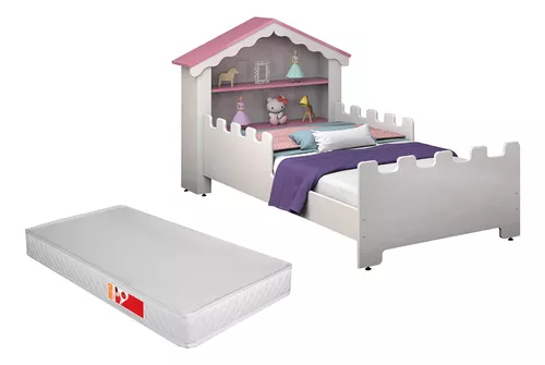 Cama Infantil Mini Cama Boneca Barbie Com Colchão em Promoção na