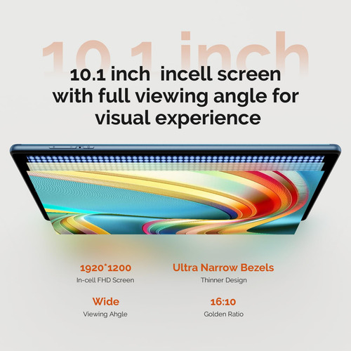 Tableta Android 13 2024 10.1 Pulgadas 128 Gb Rom 19 Gb Ram