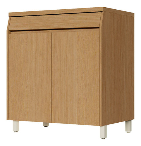 Balcão Cozinha Modular Simone Mendes 80cm 2 Portas 1 Gaveta MDF Nesher Cor Carvalho