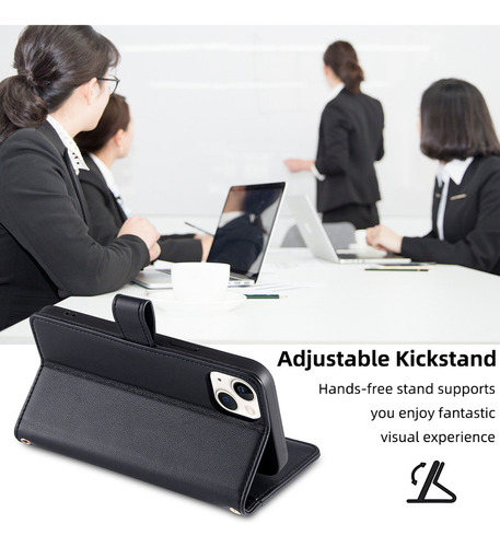 Funda De Cuero Para iPhone Carcasa De Bolsa Con 2 Correa
