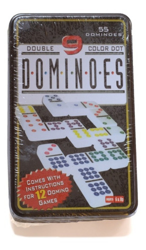 Domino Doble 9, Chancho 9, Caja Metalica, Juego De Mesa