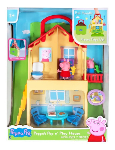 Casa De Peppa Pig Set Portatil Con 7 Piezas