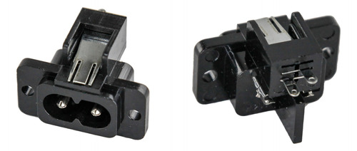 Conector Macho Chasis Interlock Tipo 8 Con Corte X 10u Htec