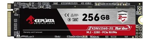 SSD M.2 256GB Keepdata Preto Nvme PCIe Gen3 2280 KDM256G-J12
