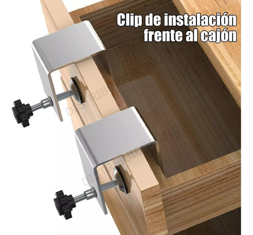 Pack 2 Abrazaderas Para Instalación Frontal De Cajón
