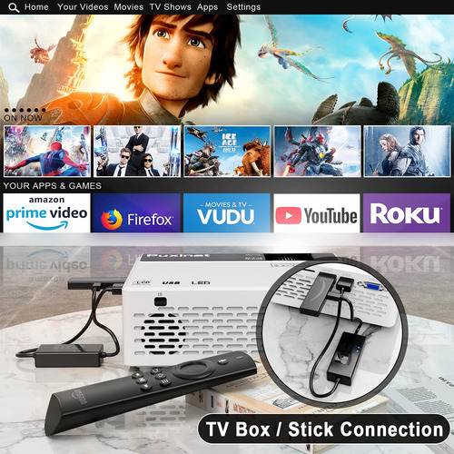 Mini Proyector De 7500 Lmenes, Mini Proyector Compatible Con