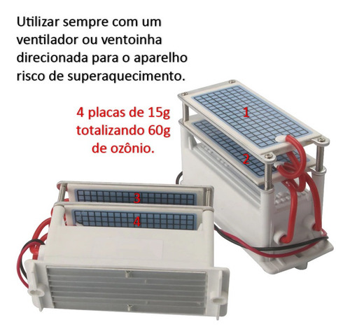 Gerador De Ozônio - Ozonizador De Ar Ambientes 60g/h