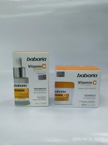 Serum Vitamina C + Crema Facial Babaria 30ml 125 Ml