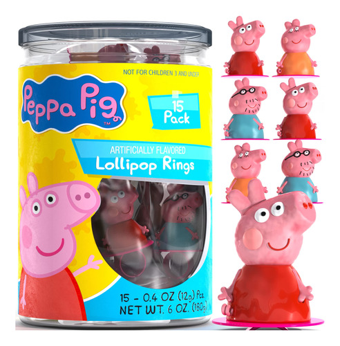 Peppa Pig Lolly Pops - Paquete De 15 Unidades - Suministros.