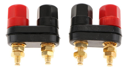 2pcs Terminal Poste Amplificador De Potencia Doble Conector