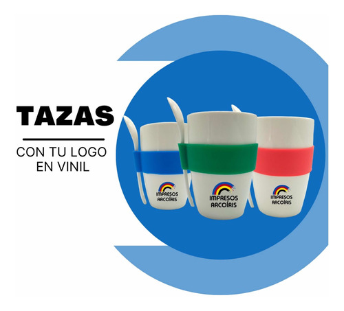 Taza Mugs De Cerámica Blanca Con Cucharilla Material Pop Vip