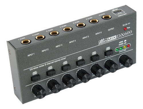 D Mixer De Áudio Para Profissionais E Iniciantes 6 Estéreo