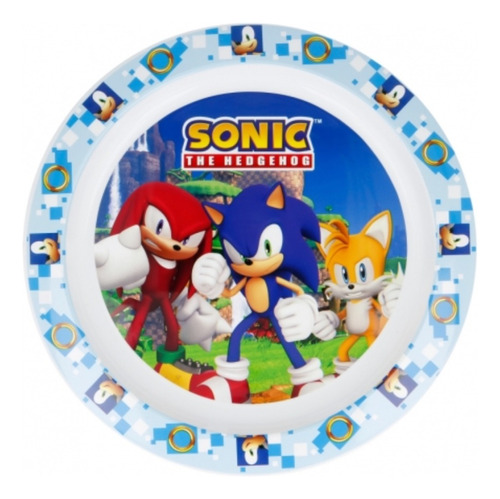 Plato Plano Niños Sonic Melamina Bpa Free