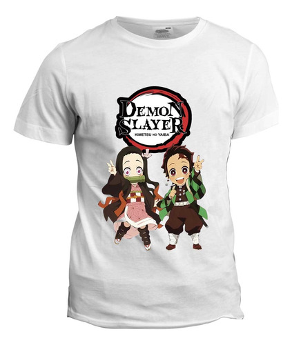 Playera Demon Slayer Para Niños Talla Suave Y Liviana