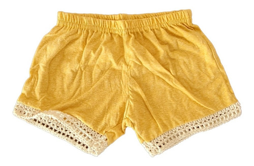 Short Con Puntilla Para Niña De Algodon