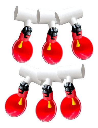12pzs Bebedero Para Aves,pollos,gallo,automático Con T