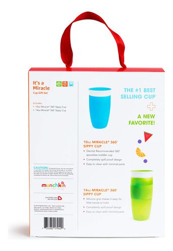 Set De Regalo Sippy Cup Munchkin ¡es Un Milagro! 360 Azul/ve