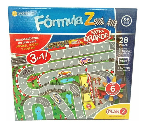  Rompecabezas 3 En 1 Formula Z Juegos Didacticos 28 Piezas 