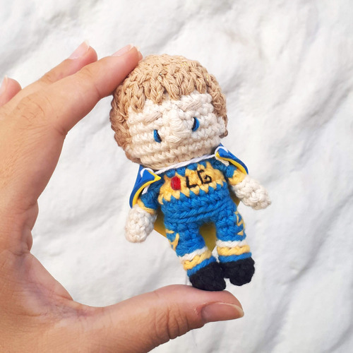 Muñeco Martín Palermo Boca Jrs. Amigurumi Tejido - Pipelino