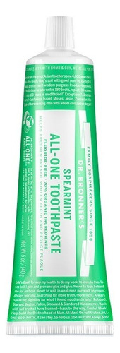 Dr. Bronner Pasta Dental Orgánica Sabor Hierbabuena 140g