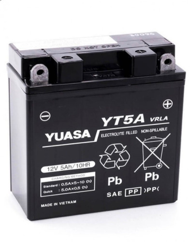 Bateria  Gel Yuasa Yt5a = Yb5l-b 12n5-3b Fz Xtz Ybr Fas A3