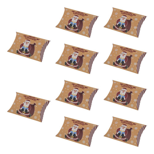 2 X 10 Cajas De Caramelos Navideños, Cajas De Almohada De
