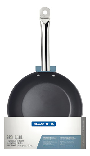 Frigideira Rasa Tramontina Antiaderente Professional 20cm Cor Inox