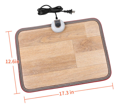 Alfombrillas Eléctricas Calefacción Ca 110v Calentador Pies Grano De Madera