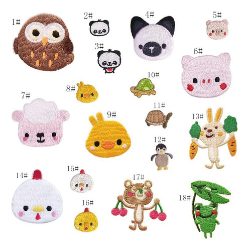 Animales Parches Bordados Ropa Planchar Termoadhesivos Niños